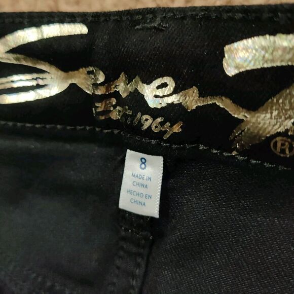 NWT Seven 7 Cropped Jeans Women's Size 8 Tower Straight High Waist Black Pants - Picture 4 of 8